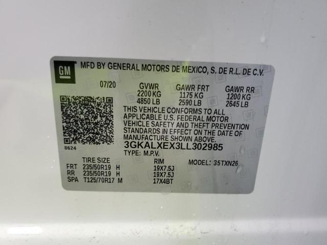 3GKALXEX3LL302985 - 2020 GMC TERRAIN DENALI WHITE photo 13