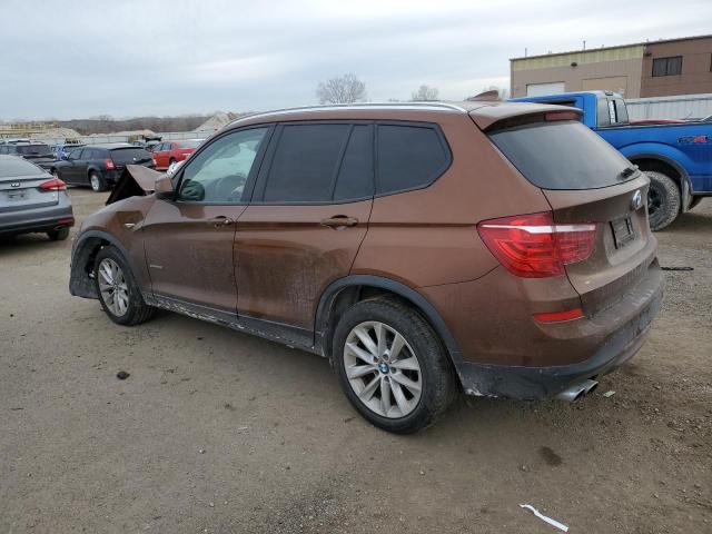 5UXWX9C34H0T16656 - 2017 BMW X3 XDRIVE28I BROWN photo 2