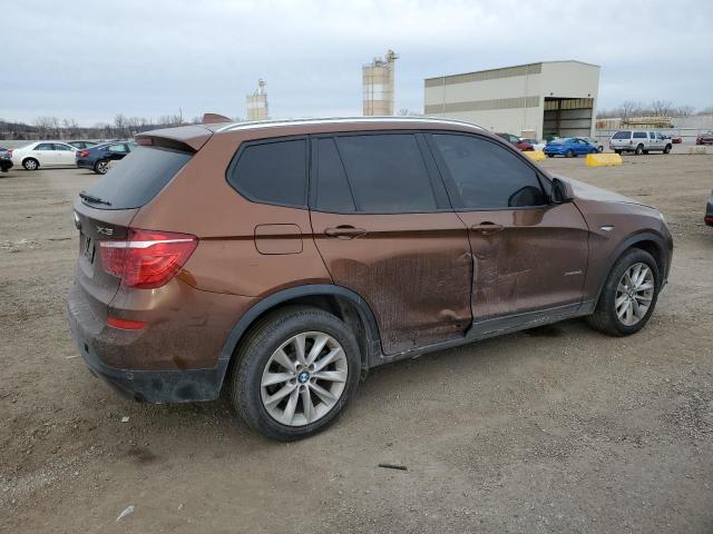 5UXWX9C34H0T16656 - 2017 BMW X3 XDRIVE28I BROWN photo 3