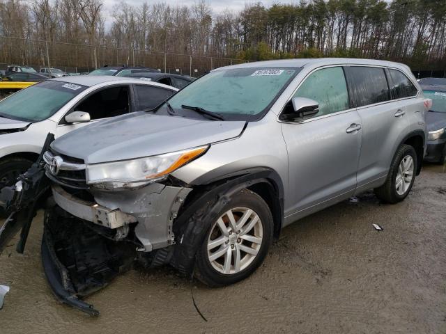 5TDBKRFH0FS099901 - 2015 TOYOTA HIGHLANDER LE SILVER photo 1