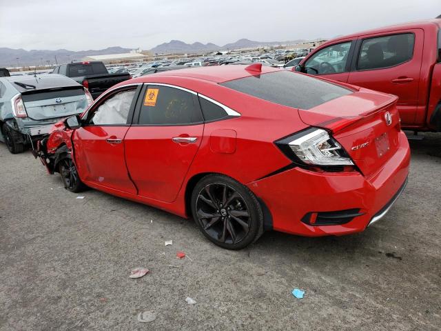 JHMFC1F97KX012328 - 2019 HONDA CIVIC TOURING RED photo 2