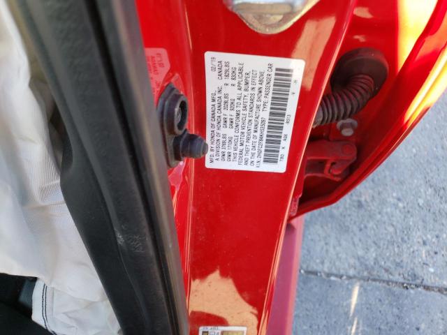 2HGFC2F84KH535097 - 2019 HONDA CIVIC SPORT 红色 照片 12