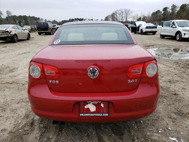 WVWBA71F88V053254 - 2008 VOLKSWAGEN EOS TURBO RED photo 6