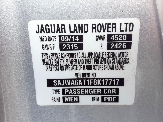 SAJWA6AT1F8K17717 - 2015 JAGUAR F-TYPE  photo 10