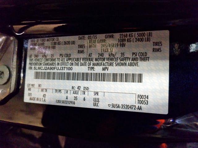 5LMCJ2A90FUJ37100 - 2015 LINCOLN MKC  照片 10