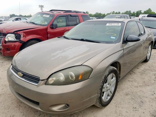 2G1WK151X69262675 - 2006 CHEVROLET MONTE CARLO LT  photo 2