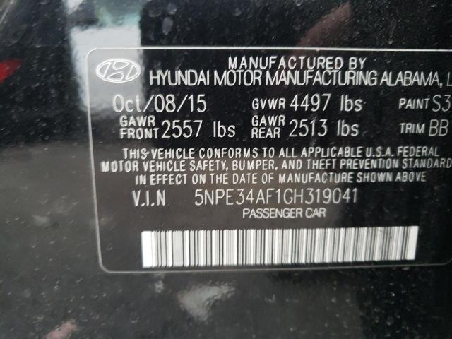 5NPE34AF1GH319041 - 2016 HYUNDAI SONATA SPORT BLACK photo 12