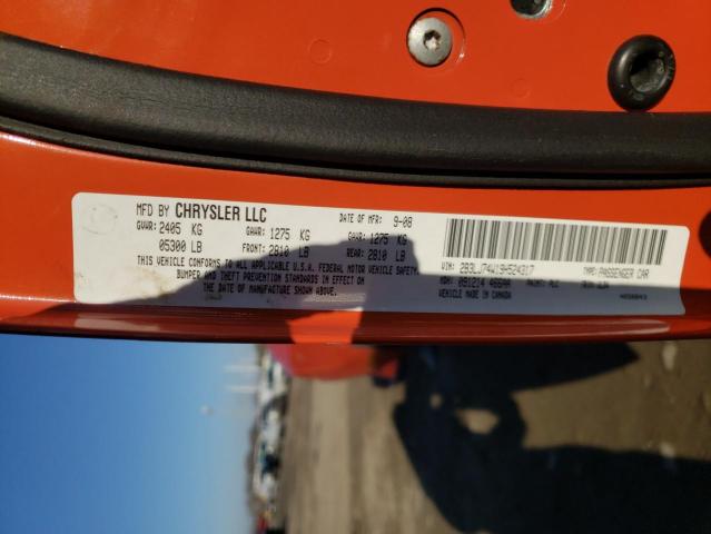 2B3LJ74W19H524317 - 2009 DODGE CHALLENGER SRT-8 橙色 照片 13