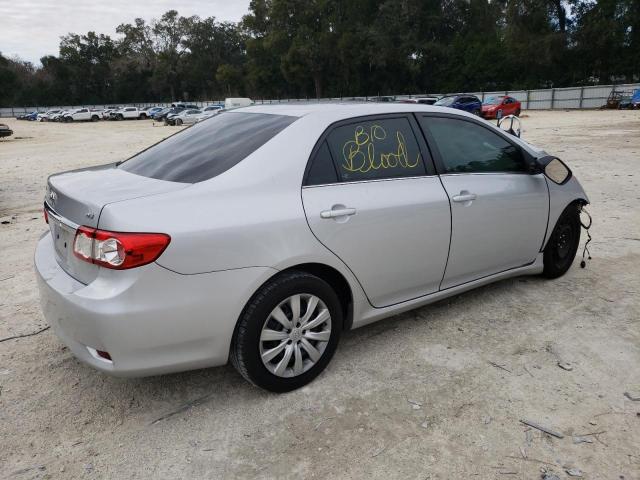 2T1BU4EE6DC098424 - 2013 TOYOTA COROLLA BASE SILVER photo 3