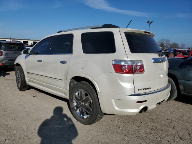 1GKKRTED0BJ259097 - 2011 GMC ACADIA DENALI WHITE photo 2