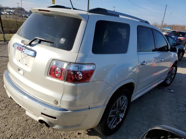 1GKKRTED0BJ259097 - 2011 GMC ACADIA DENALI WHITE photo 3