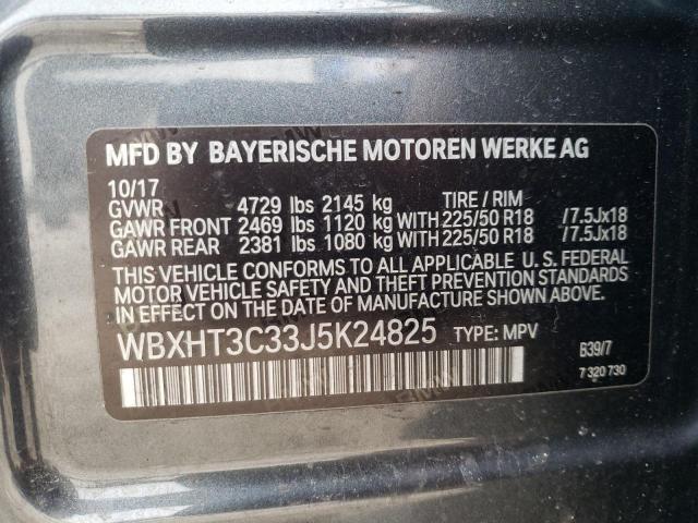 WBXHT3C33J5K24825 - 2018 BMW X1 XDRIVE28I CHARCOAL photo 13