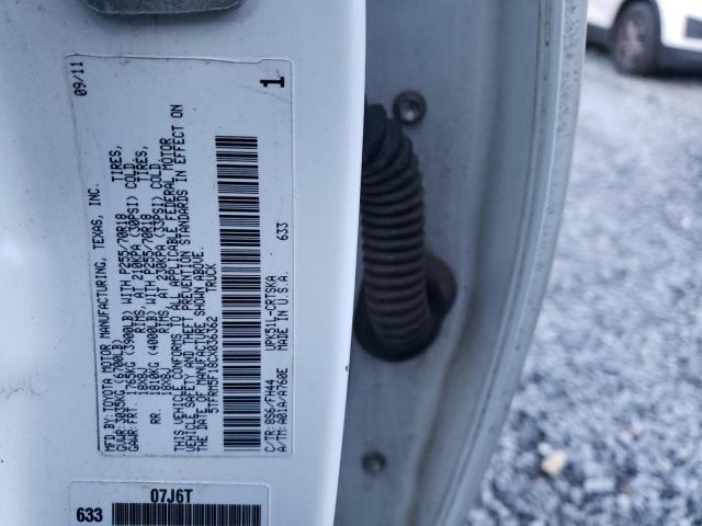 5TFRM5F18CX036362 - 2012 TOYOTA TUNDRA DOUBLE CAB SR5 WHITE photo 12