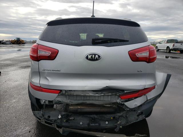 KNDPC3A25D7509425 - 2013 KIA SPORTAGE EX SILVER photo 6