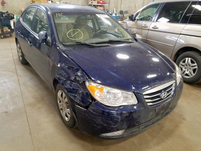 KMHDU4AD0AU860114 - 2010 HYUNDAI ELANTRA BLUE  photo 1