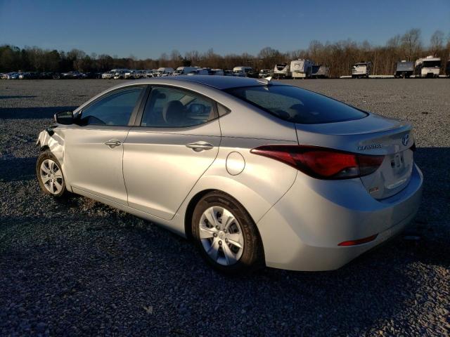 5NPDH4AE4GH697178 - 2016 HYUNDAI ELANTRA SE SILVER photo 2