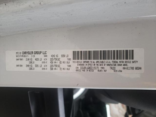 3C6URVJG0EE115171 - 2014 DODGE PROMASTER 3500 HIGH WHITE photo 13