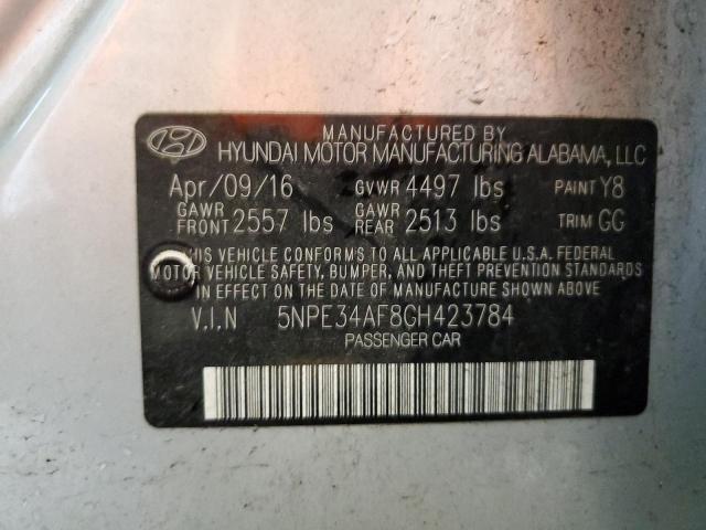 5NPE34AF8GH423784 - 2016 HYUNDAI SONATA SPORT SILVER photo 13