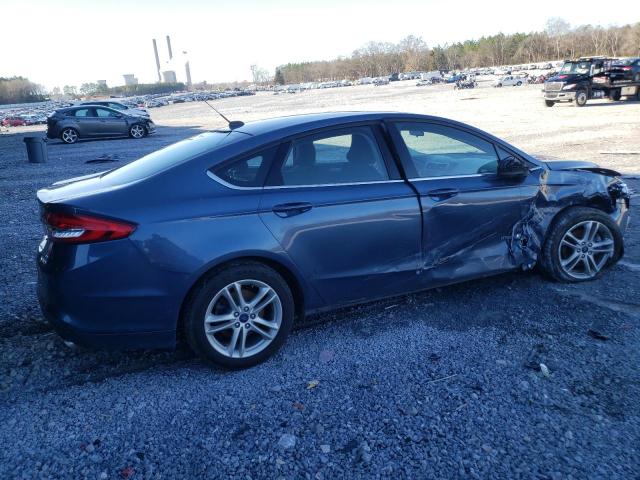 3FA6P0LU6JR124382 - 2018 FORD FUSION SE HYBRID BLUE photo 3