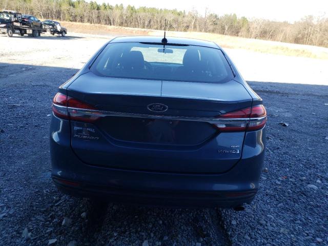 3FA6P0LU6JR124382 - 2018 FORD FUSION SE HYBRID BLUE photo 6