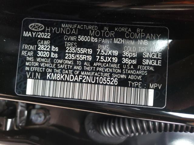 KM8KNDAF2NU105526 - 2022 HYUNDAI IONIQ 5 SEL BLACK photo 13