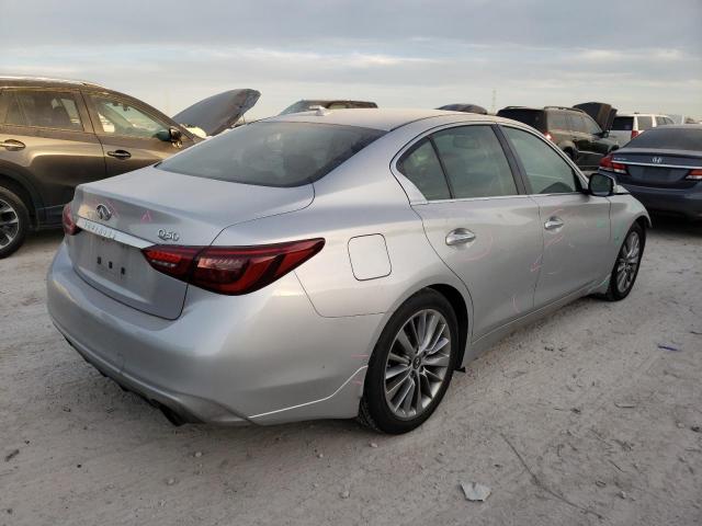 JN1EV7AP4JM354662 - 2018 INFINITI Q50 LUXE SILVER photo 3