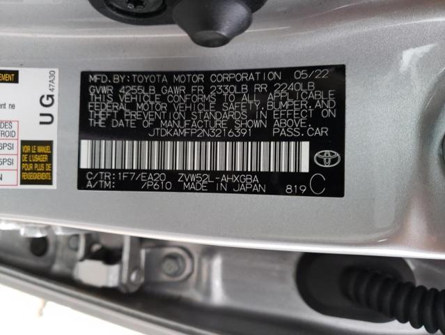 JTDKAMFP2N3216391 - 2022 TOYOTA PRIUS PRIM Silber Foto 12