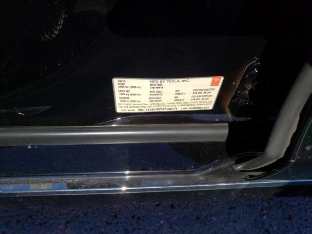 5YJSA1E28KF305174 - 2019 TESLA MODEL S Սև լուսանկար 12