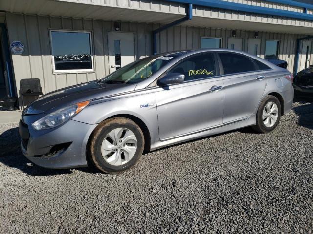 KMHEC4A46FA135763 - 2015 HYUNDAI SONATA HYBRID SILVER photo 1