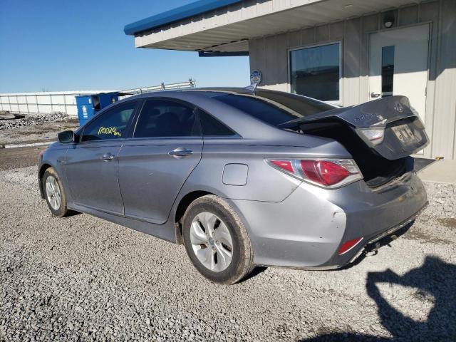 KMHEC4A46FA135763 - 2015 HYUNDAI SONATA HYBRID SILVER photo 2