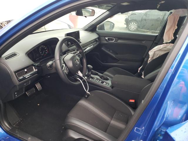 2HGFE2F56NH599663 - 2022 HONDA CIVIC SPORT BLUE photo 7