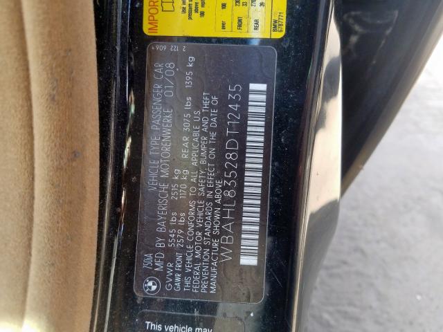 WBAHL83528DT12435 - 2008 BMW 750 I  photo 10