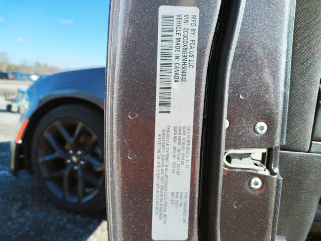 2C3CDXBG9MH604043 - 2021 DODGE CHARGER SXT GRAY photo 12