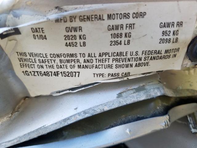 1G1ZT64874F152077 - 2004 CHEVROLET MALIBU MAXX LS  照片 10