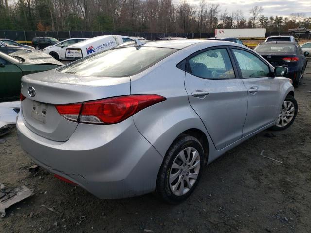 5NPDH4AE7CH072980 - 2012 HYUNDAI ELANTRA GLS SILVER photo 3