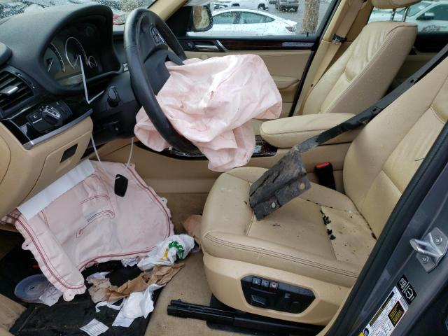 5UXWX7C57F0K33127 - 2015 BMW X3 XDRIVE35I GRAY photo 7