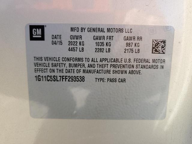 1G11C5SL7FF293538 - 2015 CHEVROLET MALIBU 1LT 棕色 照片 12