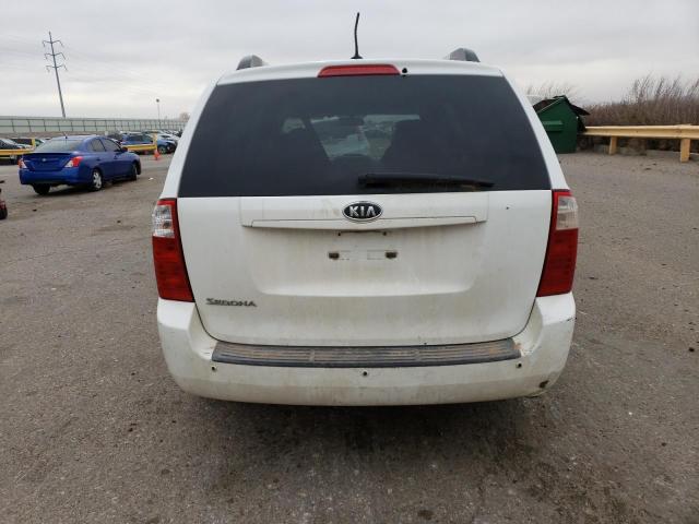 KNDMG4C34A6357058 - 2010 KIA SEDONA LX WHITE photo 6