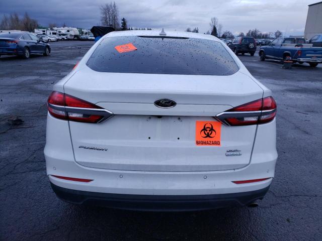 3FA6P0CD8KR109013 - 2019 FORD FUSION SEL WHITE photo 6