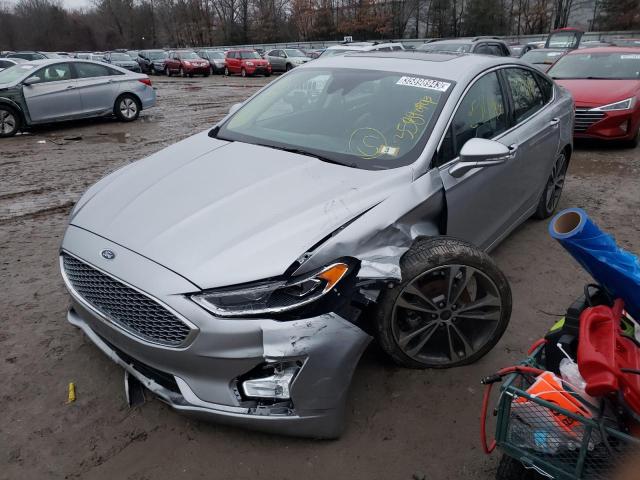 3FA6P0D99LR203557 - 2020 FORD FUSION TITANIUM GRAY photo 1