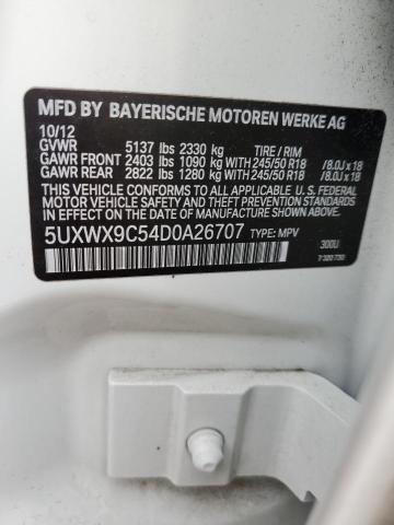 5UXWX9C54D0A26707 - 2013 BMW X3 XDRIVE28I WHITE photo 13