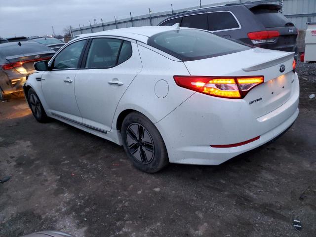 KNAGM4AD6D5047051 - 2013 KIA OPTIMA HYBRID WHITE photo 2