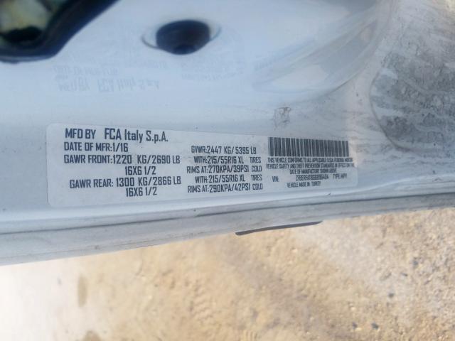 ZFBERFAT8G6B96404 - 2016 RAM PROMASTER CITY  photo 10