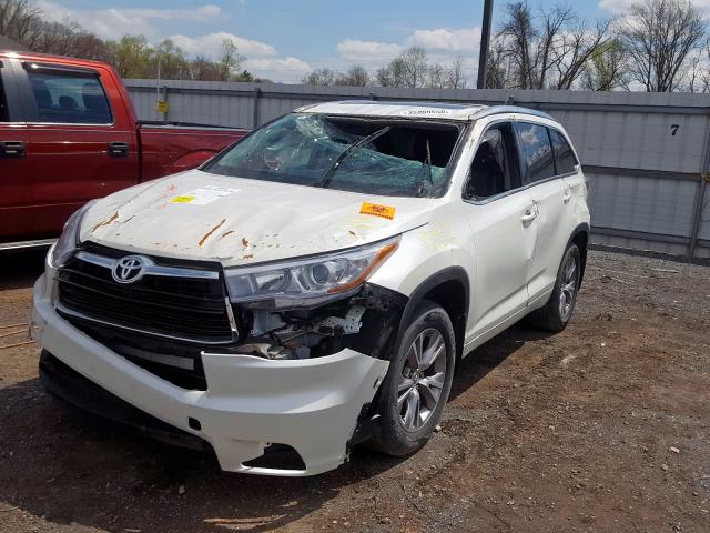 5TDJKRFHXFS137985 - 2015 TOYOTA HIGHLANDER XLE  photo 2