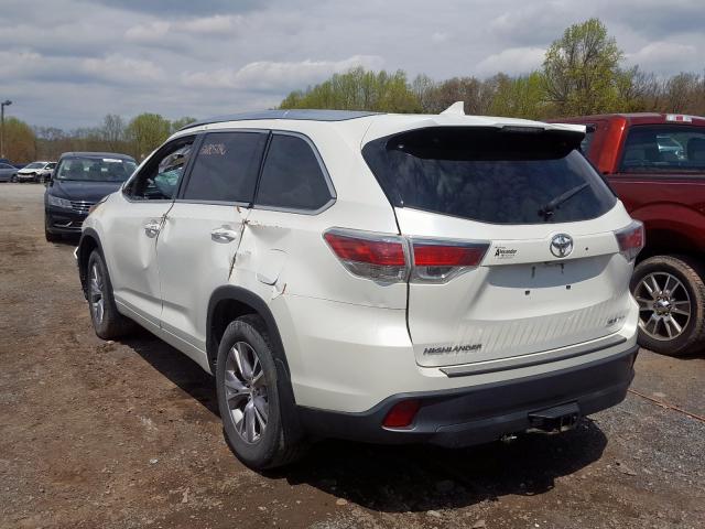 5TDJKRFHXFS137985 - 2015 TOYOTA HIGHLANDER XLE  photo 3