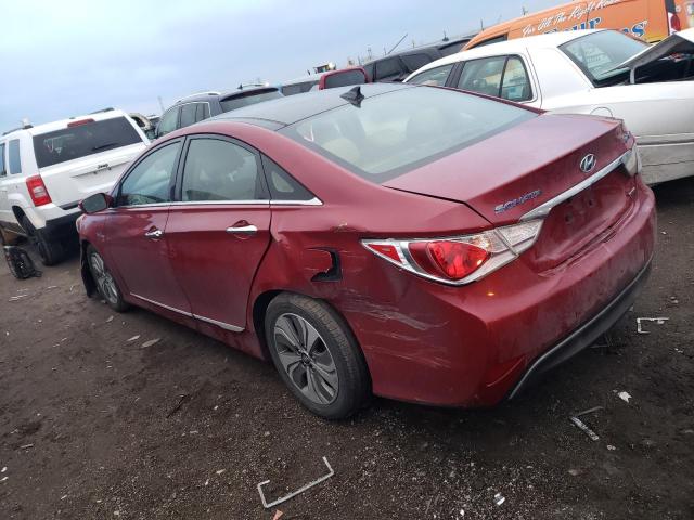 KMHEC4A40EA111151 - 2014 HYUNDAI SONATA HYBRID RED photo 2