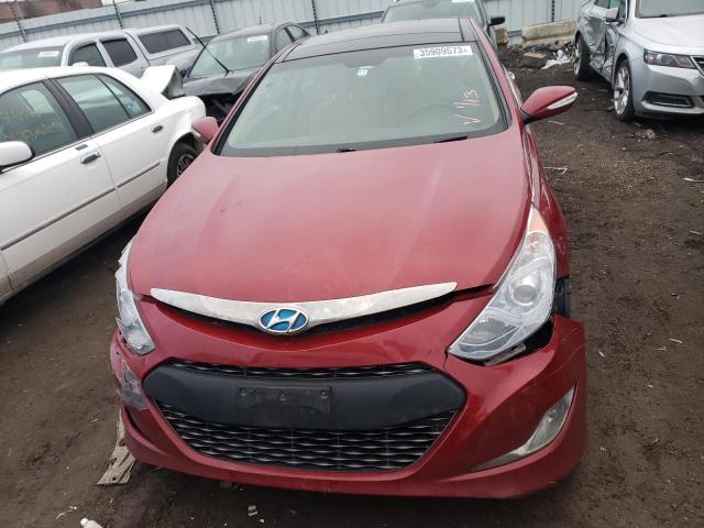 KMHEC4A40EA111151 - 2014 HYUNDAI SONATA HYBRID RED photo 5