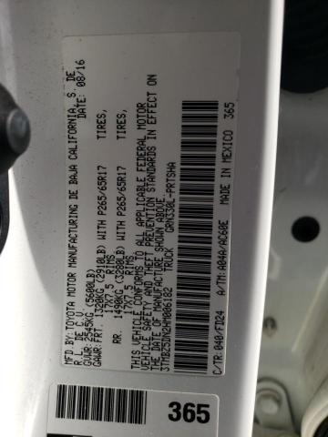 3TMBZ5DN2HM006182 - 2017 TOYOTA TACOMA DOUBLE CAB 白色 照片 12