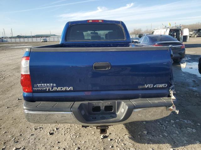 5TBDT44136S530206 - 2006 TOYOTA TUNDRA DOUBLE CAB SR5 BLUE photo 6