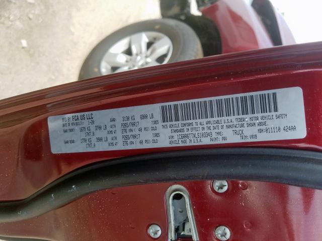 1C6RR6TTXLS103349 - 2020 RAM 1500 CLASSIC SLT  foto 10